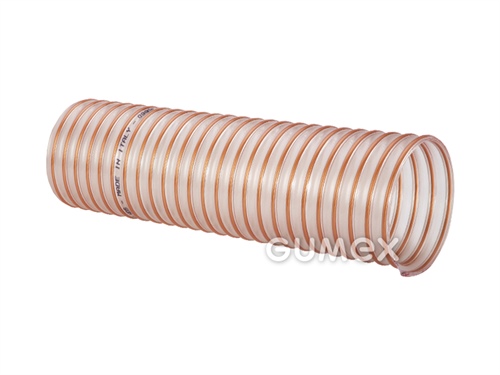Vzduchotechnická hadica pre sypké látky VULCANO PU HDS 15 ESTERE, 50mm, -0,9bar, PU (esterová báza), -40°C/+90°C, transparentná